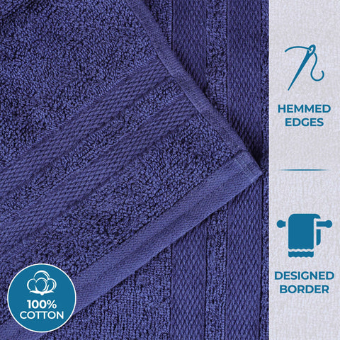 Ultra-Soft Cotton Absorbent Quick-Drying 12 Piece Assorted Towel Set