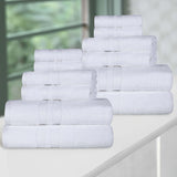 Ultra-Soft Cotton Absorbent Quick-Drying 12 Piece Assorted Towel Set