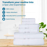 Ultra-Soft Cotton Absorbent Quick-Drying 12 Piece Assorted Towel Set