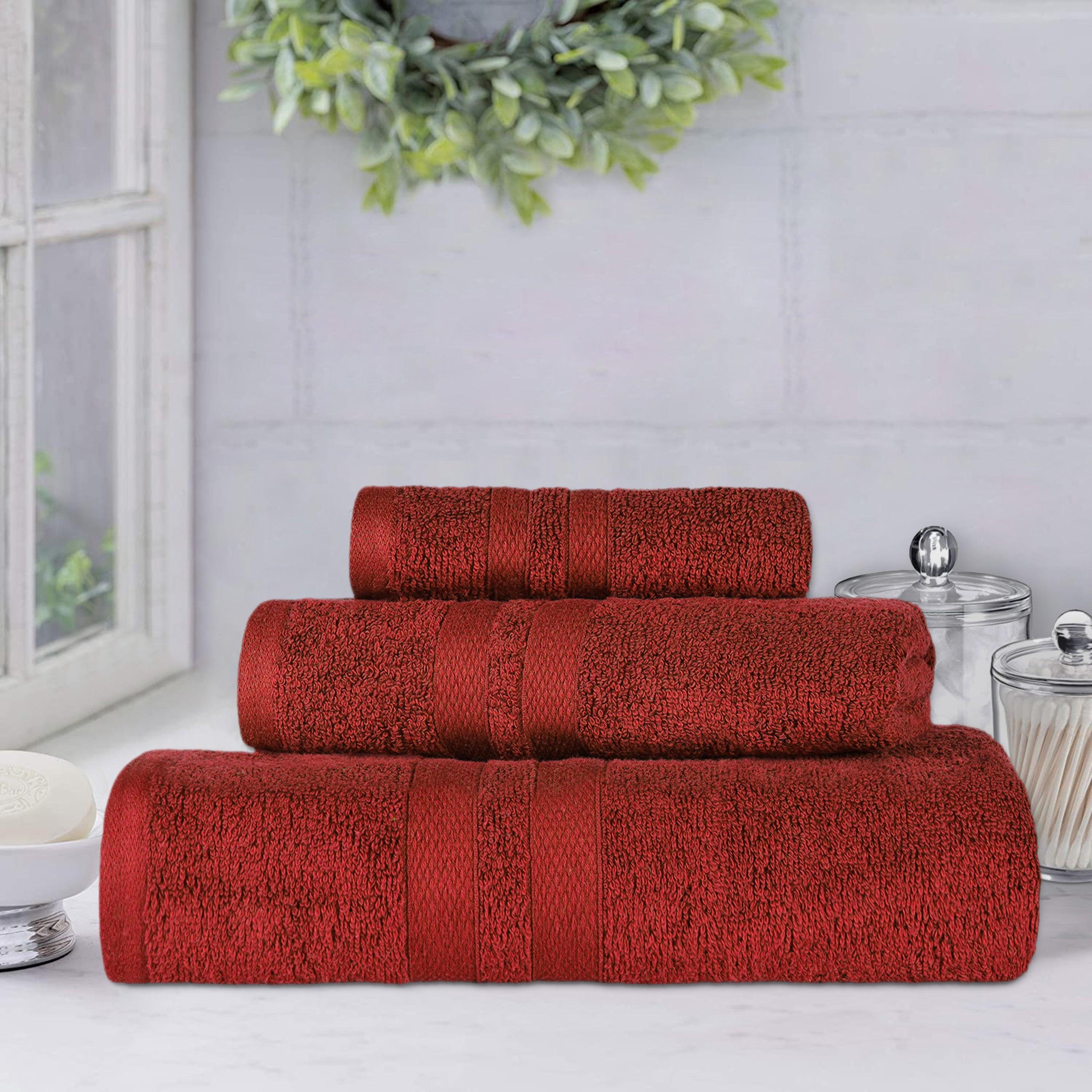 Ultra-Soft Cotton Absorbent Quick-Drying 3 Piece Towel Set