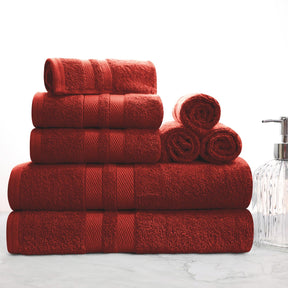 Ultra-Soft Cotton Absorbent Quick-Drying Solid 8 Piece Towel Set