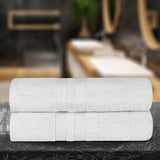 Ultra-Soft Cotton Absorbent Quick-Drying Solid Bath Sheet Set of 2
