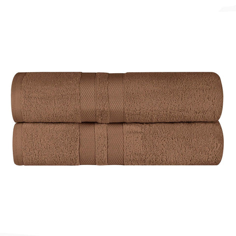 Ultra-Soft Cotton Absorbent Quick-Drying Solid Bath Sheet Set of 2