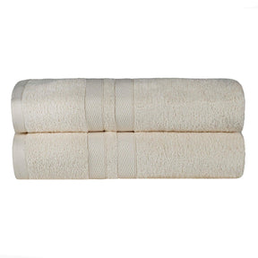 Ultra-Soft Cotton Absorbent Quick-Drying Solid Bath Sheet Set of 2