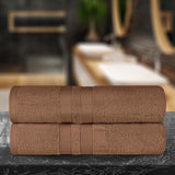 Ultra-Soft Cotton Absorbent Quick-Drying Solid Bath Sheet Set of 2