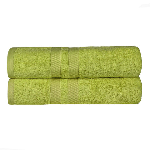 Ultra-Soft Cotton Absorbent Quick-Drying Solid Bath Sheet Set of 2