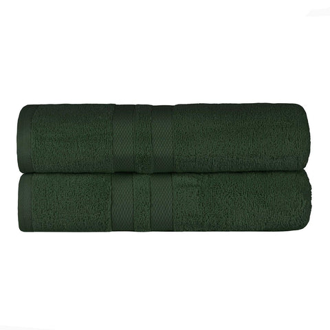 Ultra-Soft Cotton Absorbent Quick-Drying Solid Bath Sheet Set of 2