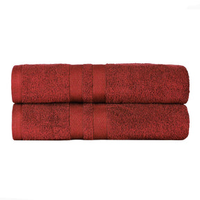 Ultra-Soft Cotton Absorbent Quick-Drying Solid Bath Sheet Set of 2
