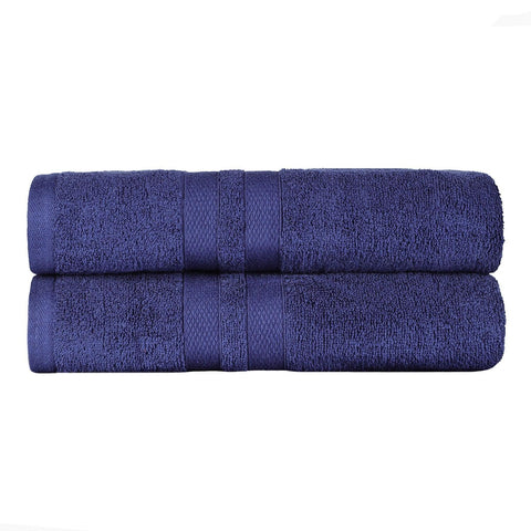 Ultra-Soft Cotton Absorbent Quick-Drying Solid Bath Sheet Set of 2