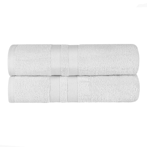 Ultra-Soft Cotton Absorbent Quick-Drying Solid Bath Sheet Set of 2
