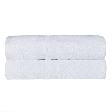 Ultra-Soft Cotton Absorbent Quick-Drying Solid Bath Sheet Set of 2