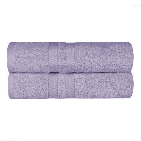 Ultra-Soft Cotton Absorbent Quick-Drying Solid Bath Sheet Set of 2