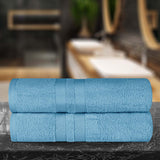 Ultra-Soft Cotton Absorbent Quick-Drying Solid Bath Sheet Set of 2