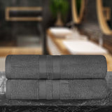 Ultra-Soft Cotton Absorbent Quick-Drying Solid Bath Sheet Set of 2