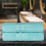 Ultra-Soft Cotton Absorbent Quick-Drying Solid Bath Sheet Set of 2