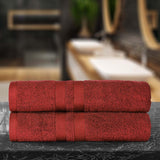 Ultra-Soft Cotton Absorbent Quick-Drying Solid Bath Sheet Set of 2