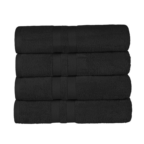 Ultra Soft Cotton Absorbent Solid Bath Towel Set of 4