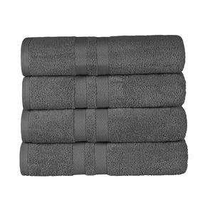 Ultra Soft Cotton Absorbent Solid Bath Towel Set of 4