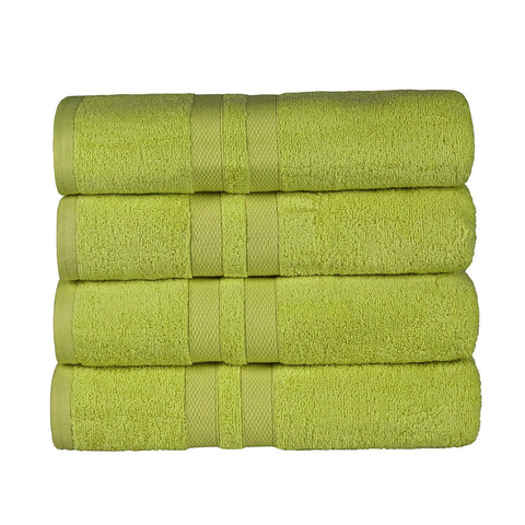 Ultra Soft Cotton Absorbent Solid Bath Towel Set of 4