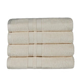 Ultra Soft Cotton Absorbent Solid Bath Towel Set of 4