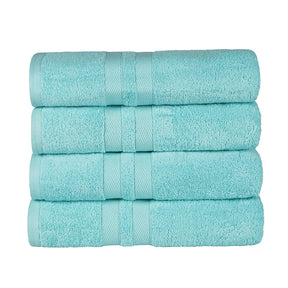 Ultra Soft Cotton Absorbent Solid Bath Towel Set of 4