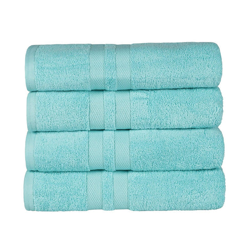Ultra Soft Cotton Absorbent Solid Bath Towel Set of 4