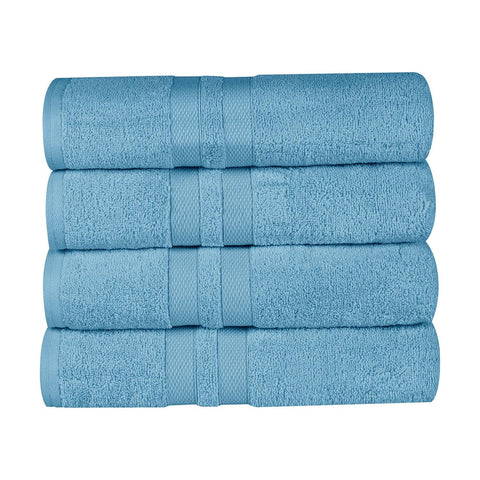 Ultra Soft Cotton Absorbent Solid Bath Towel Set of 4