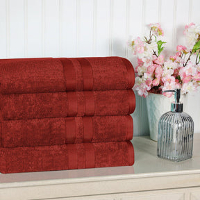 Ultra Soft Cotton Absorbent Solid Bath Towel Set of 4