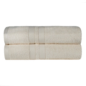 Ultra-Soft Cotton Solid Medium Weight Absorbent Bath Towel Set of 2