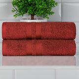 Ultra-Soft Cotton Solid Medium Weight Absorbent Bath Towel Set of 2
