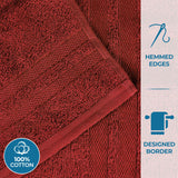 Ultra-Soft Cotton Solid Medium Weight Absorbent Bath Towel Set of 2