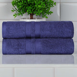Ultra-Soft Cotton Solid Medium Weight Absorbent Bath Towel Set of 2