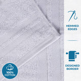 Ultra-Soft Cotton Solid Medium Weight Absorbent Bath Towel Set of 2