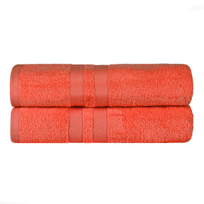 Ultra-Soft Cotton Solid Medium Weight Absorbent Bath Towel Set of 2