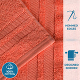 Ultra-Soft Cotton Solid Medium Weight Absorbent Bath Towel Set of 2