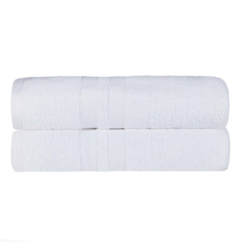 Ultra-Soft Cotton Solid Medium Weight Absorbent Bath Towel Set of 2