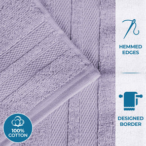 Ultra-Soft Cotton Solid Medium Weight Absorbent Bath Towel Set of 2