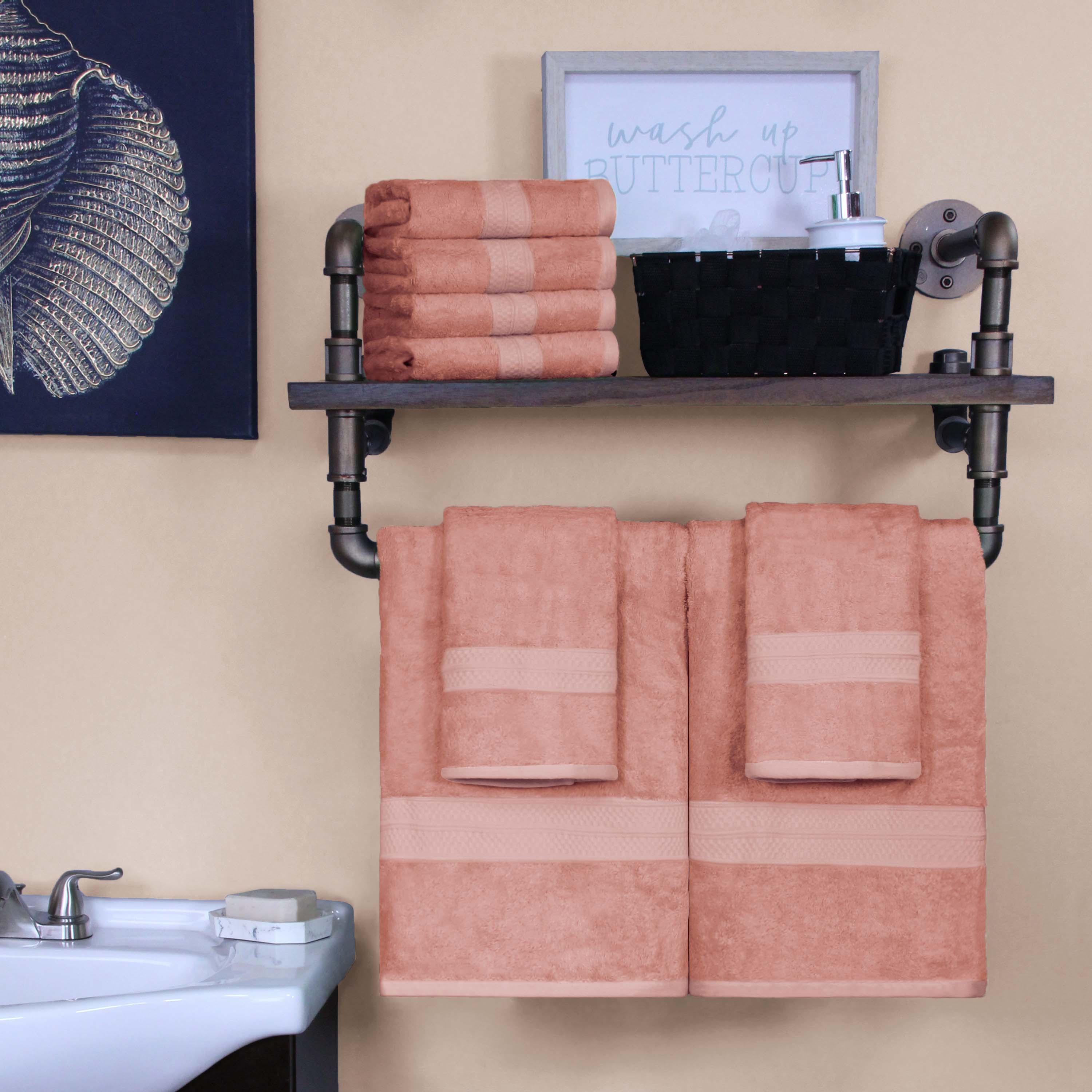 Ultra-Soft Rayon from Bamboo Cotton Blend Bath and Hand Towel Set