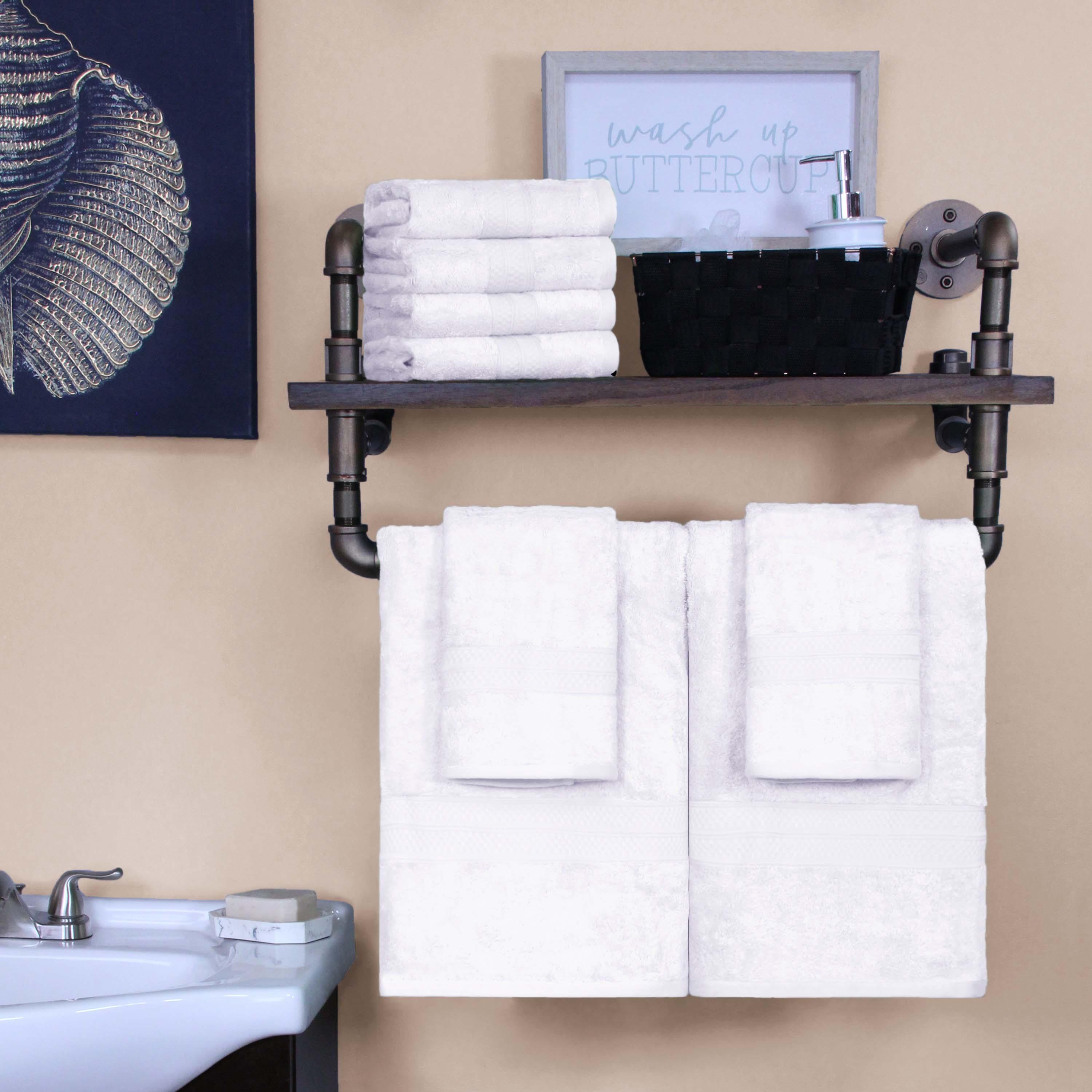 Ultra-Soft Rayon from Bamboo Cotton Blend Bath and Hand Towel Set