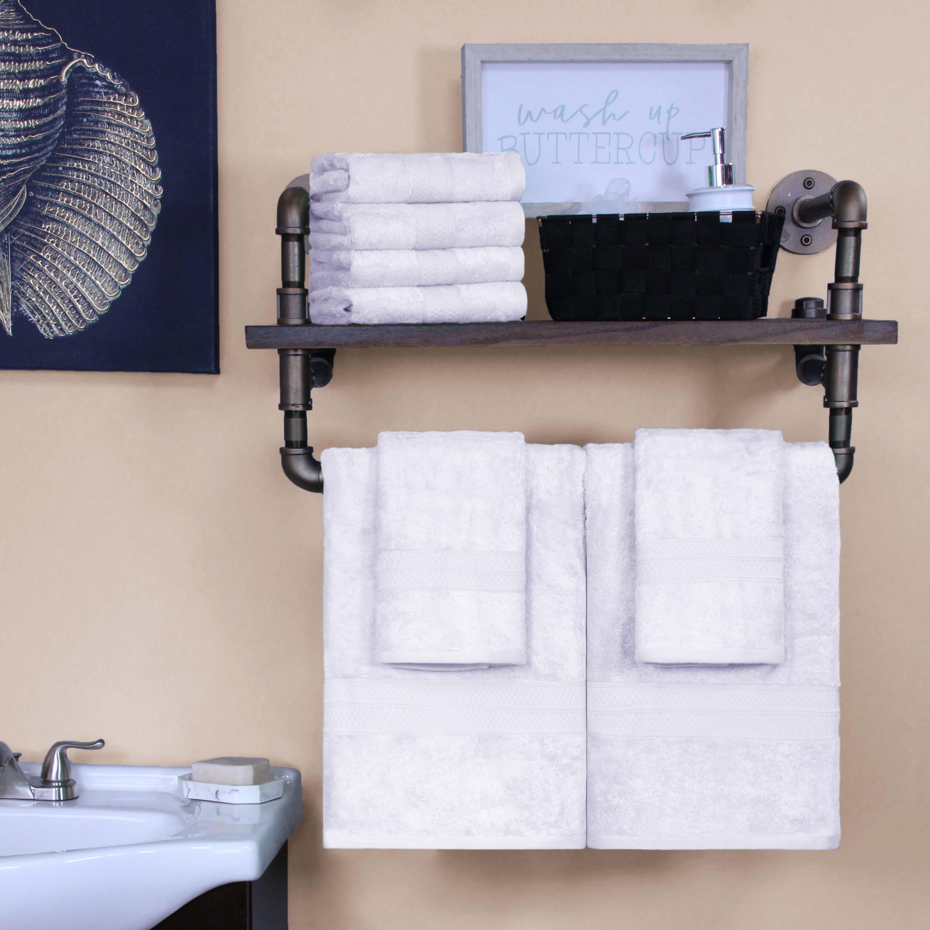 Ultra-Soft Rayon from Bamboo Cotton Blend Bath and Hand Towel Set