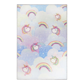 Unicorn Colorful Rainbow Playroom Kids Rugs Indoor Area Rug