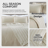 Valencia Cotton Reversible Medium Weight Matelasse Bedspread Set