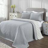 Valencia Cotton Reversible Medium Weight Matelasse Bedspread Set