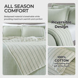 Valencia Cotton Reversible Medium Weight Matelasse Bedspread Set
