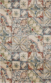 Vanessa Vintage Floral Patchwork Indoor Area Rug Or Runner Rug