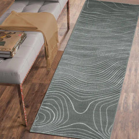 Veer Modern Abstract Wood Grain Indoor Area Rug Or Runner