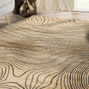 Veer Modern Abstract Wood Grain Indoor Area Rug Or Runner
