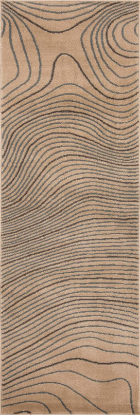 Veer Modern Abstract Wood Grain Indoor Area Rug Or Runner