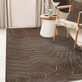 Veer Modern Abstract Wood Grain Indoor Area Rug Or Runner