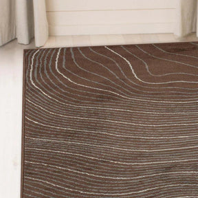 Veer Modern Abstract Wood Grain Indoor Area Rug Or Runner